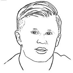 Раскраска: Erling Haaland (Знаменитые люди) #187085 - Бесплатные раскраски для печати