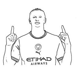 Раскраска: Erling Haaland (Знаменитые люди) #187098 - Бесплатные раскраски для печати