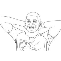 Раскраска: Kylian Mbappe (Знаменитые люди) #218346 - Бесплатные раскраски для печати