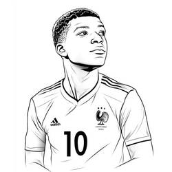 Раскраска: Kylian Mbappe (Знаменитые люди) #218354 - Бесплатные раскраски для печати