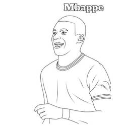 Раскраска: Kylian Mbappe (Знаменитые люди) #218355 - Бесплатные раскраски для печати