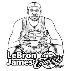 Раскраски: LeBron James - Бесплатные раскраски для печати