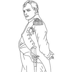 Раскраски: Napoleon Bonaparte - Бесплатные раскраски для печати