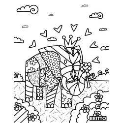 Раскраска: Romero Britto (Знаменитые люди) #196823 - Бесплатные раскраски для печати