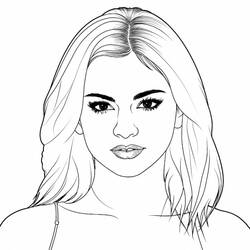 Раскраска: Selena Gomez (Знаменитые люди) #214819 - Бесплатные раскраски для печати