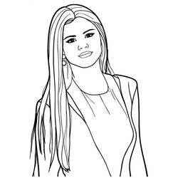 Раскраска: Selena Gomez (Знаменитые люди) #214823 - Бесплатные раскраски для печати
