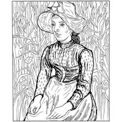 Раскраска: Vincent van Gogh (Знаменитые люди) #219541 - Бесплатные раскраски для печати