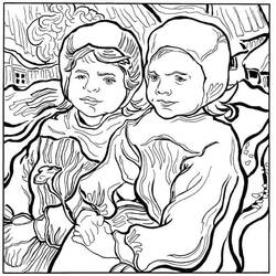 Раскраска: Vincent van Gogh (Знаменитые люди) #219546 - Бесплатные раскраски для печати