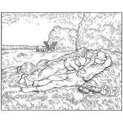 Раскраска: Vincent van Gogh (Знаменитые люди) #219548 - Бесплатные раскраски для печати