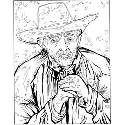 Раскраска: Vincent van Gogh (Знаменитые люди) #219554 - Бесплатные раскраски для печати