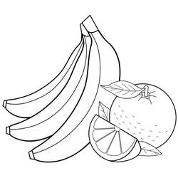 Раскраска: Банан (Еда и Питание) #199025 - Бесплатные раскраски для печати