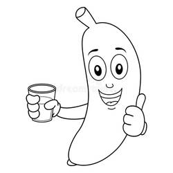 Раскраска: Банан (Еда и Питание) #199027 - Бесплатные раскраски для печати