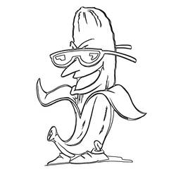 Раскраска: Банан (Еда и Питание) #199028 - Бесплатные раскраски для печати