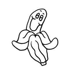 Раскраска: Банан (Еда и Питание) #199047 - Бесплатные раскраски для печати