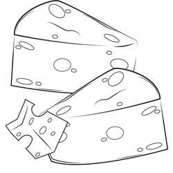 Раскраски: Сыр - Бесплатные раскраски для печати