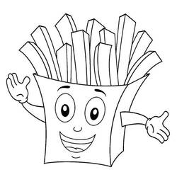 Раскраска: Картофель фри (Еда и Питание) #209092 - Бесплатные раскраски для печати