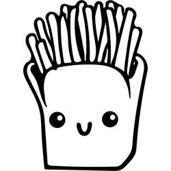 Раскраска: Картофель фри (Еда и Питание) #209093 - Бесплатные раскраски для печати