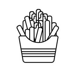 Раскраска: Картофель фри (Еда и Питание) #209100 - Бесплатные раскраски для печати