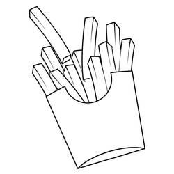 Раскраска: Картофель фри (Еда и Питание) #209103 - Бесплатные раскраски для печати