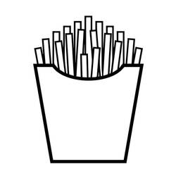 Раскраска: Картофель фри (Еда и Питание) #209105 - Бесплатные раскраски для печати