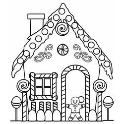 Раскраска: Пряничный домик (Еда и Питание) #199229 - Бесплатные раскраски для печати