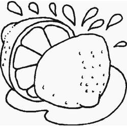 Раскраска: Лимон (Еда и Питание) #185003 - Бесплатные раскраски для печати