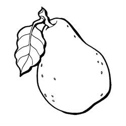 Раскраска: Груша (Еда и Питание) #203735 - Бесплатные раскраски для печати