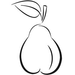 Раскраска: Груша (Еда и Питание) #203737 - Бесплатные раскраски для печати