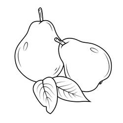 Раскраска: Груша (Еда и Питание) #203751 - Бесплатные раскраски для печати