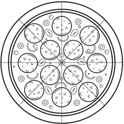 Раскраска: Пицца (Еда и Питание) #197407 - Бесплатные раскраски для печати