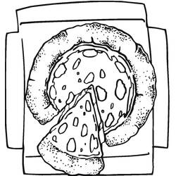 Раскраска: Пицца (Еда и Питание) #197409 - Бесплатные раскраски для печати