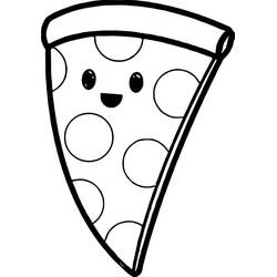 Раскраска: Пицца (Еда и Питание) #197432 - Бесплатные раскраски для печати