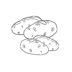 Раскраска: Картофель (Еда и Питание) #207417 - Бесплатные раскраски для печати