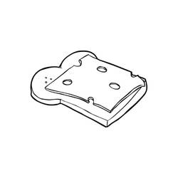Раскраска: Сэндвич (Еда и Питание) #211350 - Бесплатные раскраски для печати