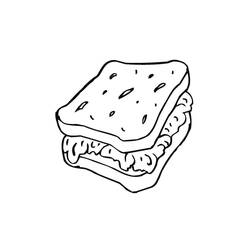 Раскраска: Сэндвич (Еда и Питание) #211362 - Бесплатные раскраски для печати