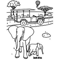 Раскраски: Африка - Бесплатные раскраски для печати