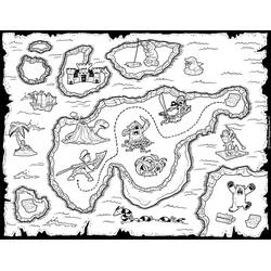 Раскраска: Карта сокровищ (География и Места) #211539 - Бесплатные раскраски для печати
