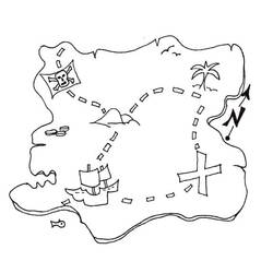 Раскраска: Карта сокровищ (География и Места) #211543 - Бесплатные раскраски для печати