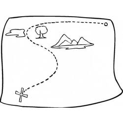 Раскраска: Карта сокровищ (География и Места) #211546 - Бесплатные раскраски для печати