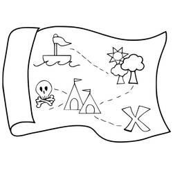 Раскраска: Карта сокровищ (География и Места) #211548 - Бесплатные раскраски для печати