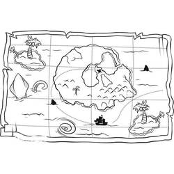 Раскраска: Карта сокровищ (География и Места) #211552 - Бесплатные раскраски для печати