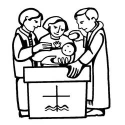 Раскраска: Крещение (Праздники и Торжества) #57486 - Бесплатные раскраски для печати
