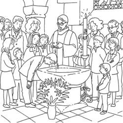 Раскраска: Крещение (Праздники и Торжества) #57673 - Бесплатные раскраски для печати