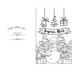 Раскраски: Рождественская открытка - Бесплатные раскраски для печати
