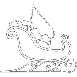 Раскраска: Рождественские сани (Праздники и Торжества) #179582 - Бесплатные раскраски для печати