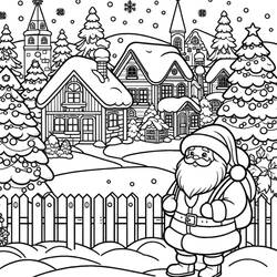 Раскраска: Рождественская деревня (Праздники и Торжества) #217383 - Бесплатные раскраски для печати