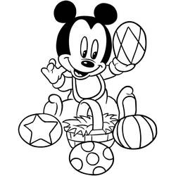 Раскраска: Пасха Диснея (Праздники и Торжества) #200626 - Бесплатные раскраски для печати