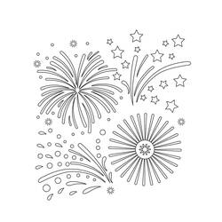 Раскраска: Фейерверк (Праздники и Торжества) #209194 - Бесплатные раскраски для печати