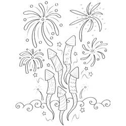 Раскраска: Фейерверк (Праздники и Торжества) #209201 - Бесплатные раскраски для печати