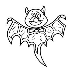 Раскраска: Хэллоуинская летучая мышь (Праздники и Торжества) #200788 - Бесплатные раскраски для печати